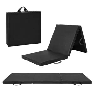 CAP Barbell All Purpose Folding Anti Tear Exercise Training Aerobic Fitness Gym & Gymnastics Balance Mat. 72"L x 24"W x 2"Thick. BLACK