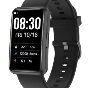 Cloudpoem Fitness Tracker No Bluetooth No APP/Phone Required, Fitness Watch for Men Women Parents Kids Pedometer Watch with Sleep Tracker Steps Counter Alarm Clocks IP68 Waterproof (Black)