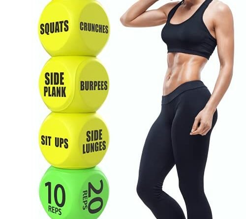 Skywin Workout Dice - 1 Pack, Yellow, Fun Exercise Dice for Solo or Group Classes, 6-Sided Foam Fitness Dice Great Dynamic Exercise Equipment